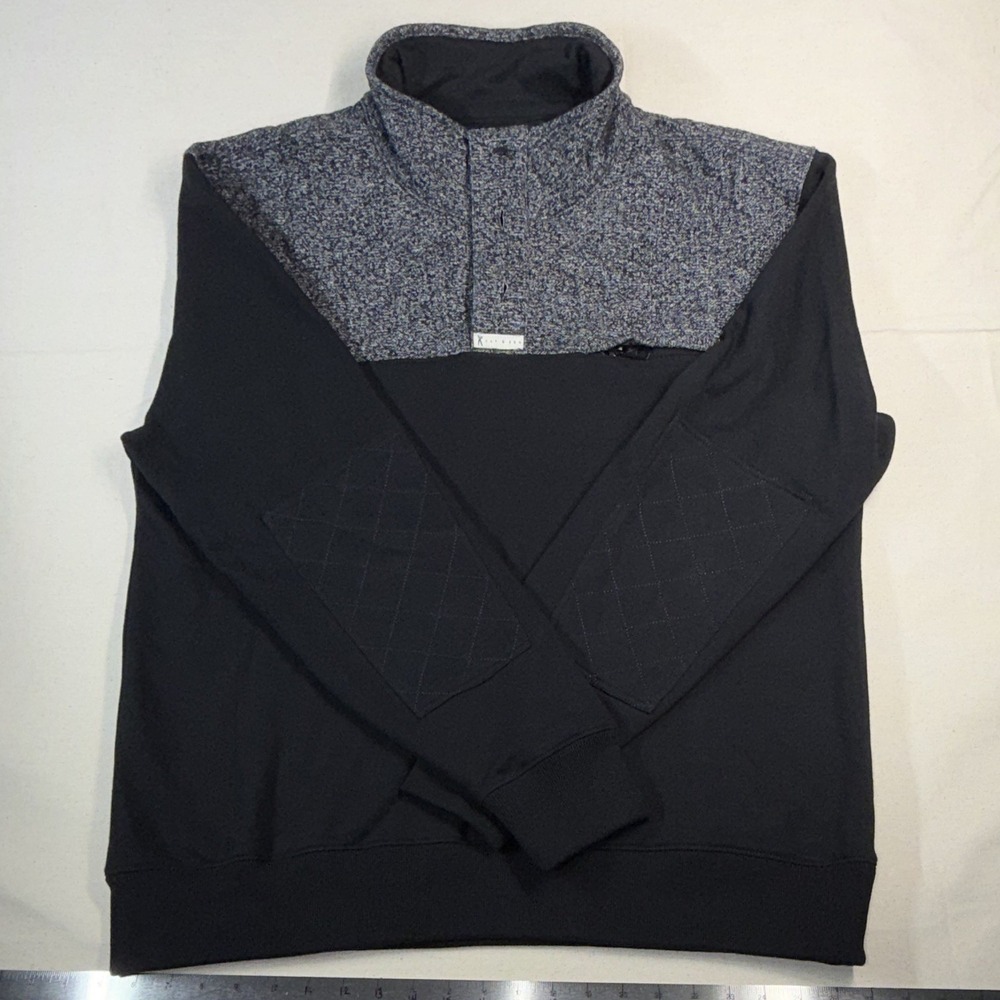 Marc‎ Ecko Cut & Sew Colorblock 1/4 Zip Mock Neck Pullover Sweatshirt XL